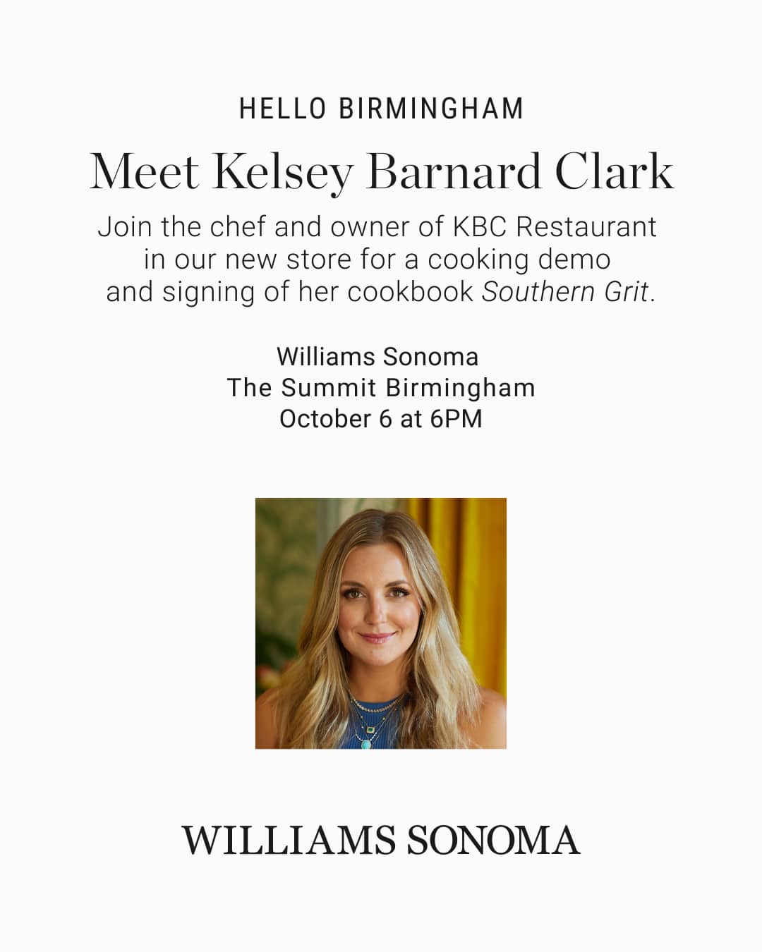 Williams Sonoma returning to The Summit, coming Fall 2023